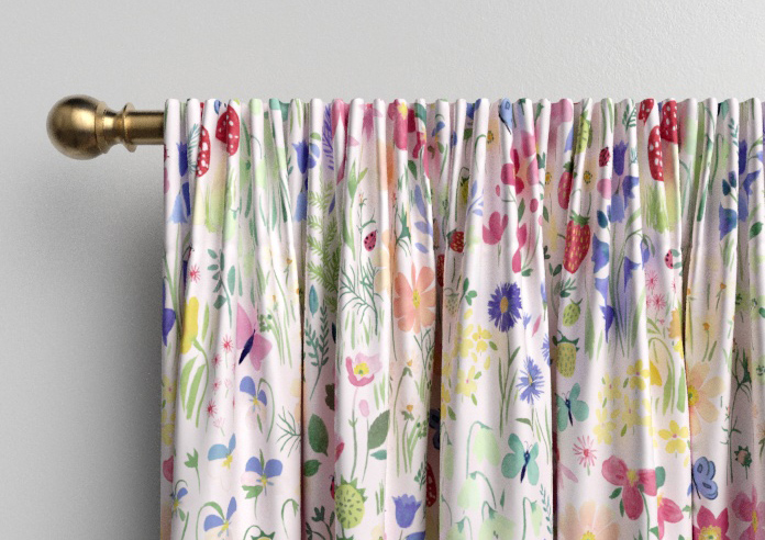 Wee Blue Bell Secret Garden, Rose - Made to Measure Curtains - Image 9